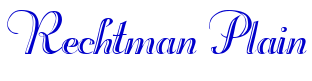 Rechtman Plain フォント